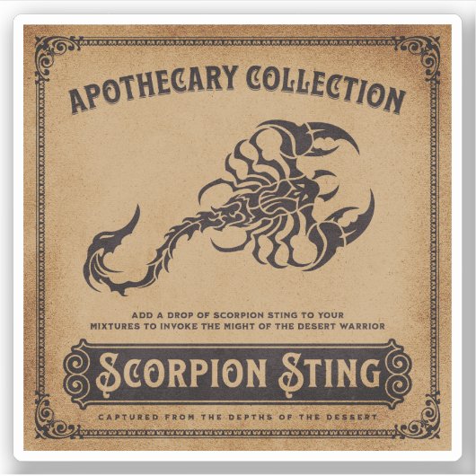 ハロウィンウィッチポーション薬用ボトルラベル シール (正面)