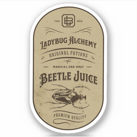 ハロウィンウィッチポーション薬用ボトルラベル シール (正面)