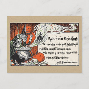 ハロウィンウィッチリーポストカード、ハロウィンポストカード ポストカード