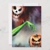 ハロウィンウィッチ幽霊衣装パーティー 招待状 (裏面)