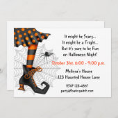 ハロウィンウィッチ招待状 招待状 (正面/裏面)