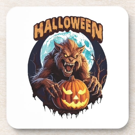 ハロウィンウェアウルフ コースター (正面)