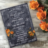 ハロウィンウェディングオレンジローズフローラルオネイト 招待状