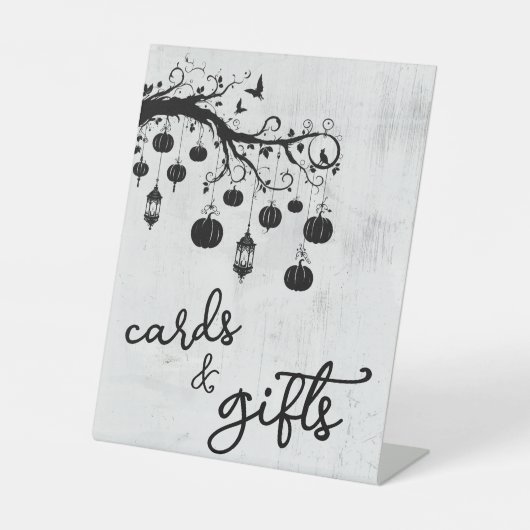 ハロウィンウェディングカード&ギフト 台座サイン (正面)