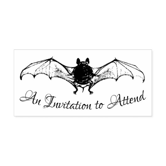 ハロウィンウェディングパーティゴシッカッコいいクこうもり招待状 ラバースタンプ (インプリント)