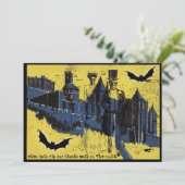 ハロウィンウェディング 怖いゴースト花嫁と新郎 招待状 (スタンド正面)