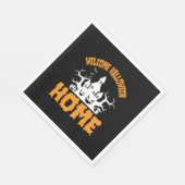 ハロウィンウェルカムハロウィンホーム誕生日 スタンダードランチョンナプキン (角)