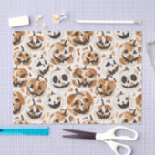 ハロウィンウエスタンカウボーイ女性のカーボーイパンプキンス 薄葉紙 (クラフト)