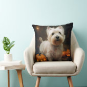 ハロウィンウエストハイランドホワイトテリアパンプキンズ クッション (椅子)