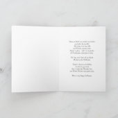 ハロウィンウティッチが猫とフクロウとベッドで カード (内部)