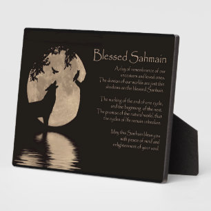 ハロウィンウルフクロウレイヴンデコール フォトプラーク