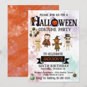 ハロウィンエイジ誕生日パーティー 招待状 (正面/裏面)