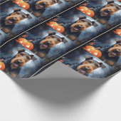 ハロウィンエイレデールとカボチャ怖い ラッピングペーパー (角)