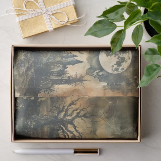 ハロウィンエリーフォレストフルムーンマンシ幽霊のよく出るョン 薄葉紙 (ギフト)