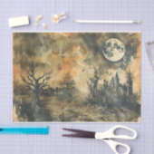 ハロウィンエリーフォレストフルムーンマンシ幽霊のよく出るョン 薄葉紙 (クラフト)