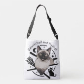 ハロウィンエレガンス飛んでいる：シャム猫 クロスボディバッグ (裏面)