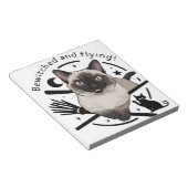 ハロウィンエレガンス飛んでいる：シャム猫 ノートパッド (アングル)