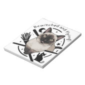 ハロウィンエレガンス飛んでいる：シャム猫 ノートパッド (回転)