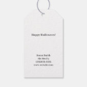ハロウィンエレガントによるトリックまポップ・アートのたは治療 ギフトタグ (裏面)