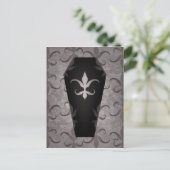 ハロウィンエレガントのゴシック様式の棺 ポストカード (スタンド正面)