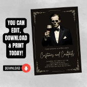 ハロウィンエレガントの衣装パーティー 招待状