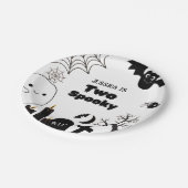 ハロウィンエレガントの2つの不気味な2番目の誕生日パーティー ペーパープレート (アングル)