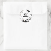 ハロウィンエレガントの2つの不気味な2番目の誕生日パーティー ラウンドシール (バッグ)