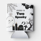 ハロウィンエレガントの2つの不気味な2番目の誕生日パーティー 缶クーラー (裏面)