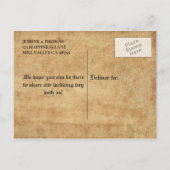 ハロウィンエレガントウェディングは日付ポストカードを保存 案内ポストカード (裏面)