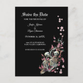 ハロウィンエレガントウェディングは日付ポストカードを保存 案内ポストカード (正面)