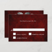 ハロウィンエレガントウェディングRSVPカード 出欠カード (正面/裏面)