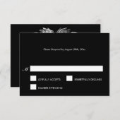 ハロウィンエレガントウェディングRSVPカード 出欠カード (正面/裏面)