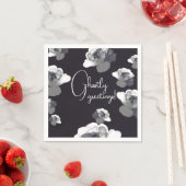 ハロウィンエレガントグリーティングズゴーストバラ スタンダードカクテルナプキン (インサイチュ)