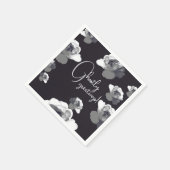 ハロウィンエレガントグリーティングズゴーストバラ スタンダードカクテルナプキン (角)