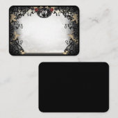 ハロウィンエレガントスケルトンバラ空白の座席表 エンクロージャーカード (正面/裏面)