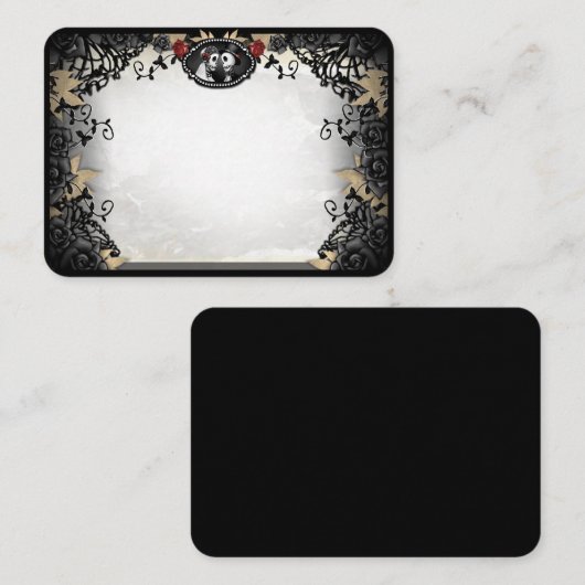 ハロウィンエレガントスケルトンバラ空白の座席表 エンクロージャーカード (正面/裏面)
