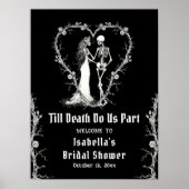 ハロウィンエレガントスケルトンブライダルシャワーへようこそ ポスター (正面)