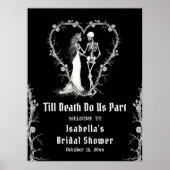 ハロウィンエレガントスケルトンブライダルシャワーへようこそ ポスター (正面)
