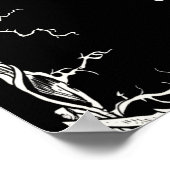 ハロウィンエレガントスケルトンブライダルシャワーへようこそ ポスター (角)