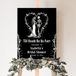 ハロウィンエレガントスケルトンブライダルシャワーへようこそ ポスター