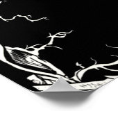 ハロウィンエレガントスケルトンブライダルシャワーへようこそ ポスター (角)