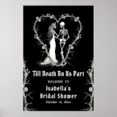 ハロウィンエレガントスケルトンブライダルシャワーへようこそ ポスター (正面)