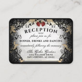 ハロウィンエレガントバラ披露宴カード3.5 x 2.5 エンクロージャーカード (正面)