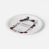 ハロウィンエレガントフローラボホブライダルシャワー ペーパープレート (アングル)