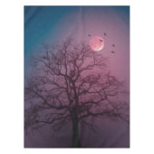 ハロウィンエレガント不気味テーマツリームーンアートワーク テーブルクロス (正面)