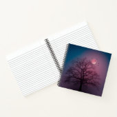 ハロウィンエレガント不気味テーマツリームーンアートワーク ノートブック (内部)