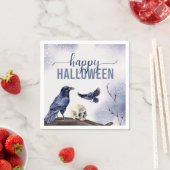 ハロウィンエレガント大人パーティー水彩色ゴシック スタンダードカクテルナプキン (インサイチュ)