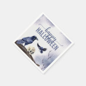 ハロウィンエレガント大人パーティー水彩色ゴシック スタンダードカクテルナプキン (角)