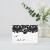 ハロウィンエレガント白黒スケルトン座席表 プレイスカード (スタンド正面)