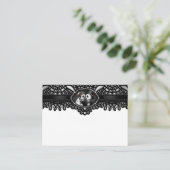 ハロウィンエレガント白黒スケルトン空白のプレイス プレイスカード (スタンド正面)